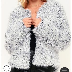 Grant Grey Faux Fur Jacket